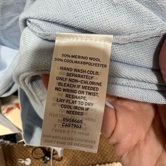 NWT NORDSTROM Men's Shop Tech-Smart CoolMax® 1/4 Zip Sweater Blue Skyway - Picture 5 of 10